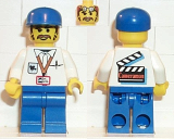 LEGO stu001 Cameraman, Blue Legs, Blue Cap